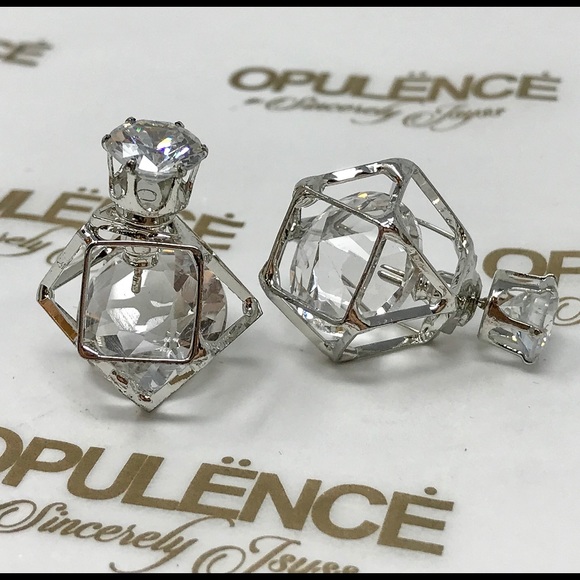 Red Carpet Double Sided Earrings - Silver - Picture 5 of 5